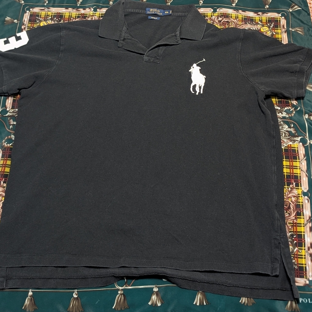 Polo by Ralph Lauren Men's 2XL Slim Fit Black Polo Shirt